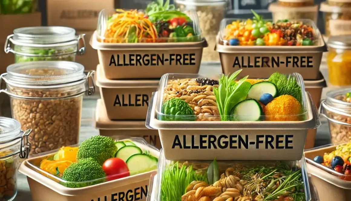 Zbilansowane posiłki bez glutenu, laktozy i alergenów – catering dietetyczny z kolorowymi sałatkami, bezglutenowymi zbożami i białkami bez laktozy
